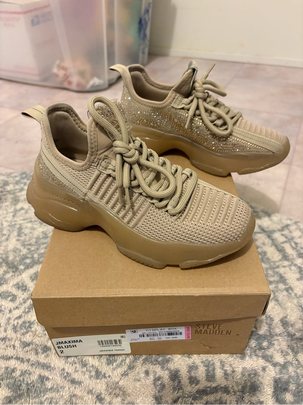 Steve Madden Maxima Knit Platform Sneaker - Tan